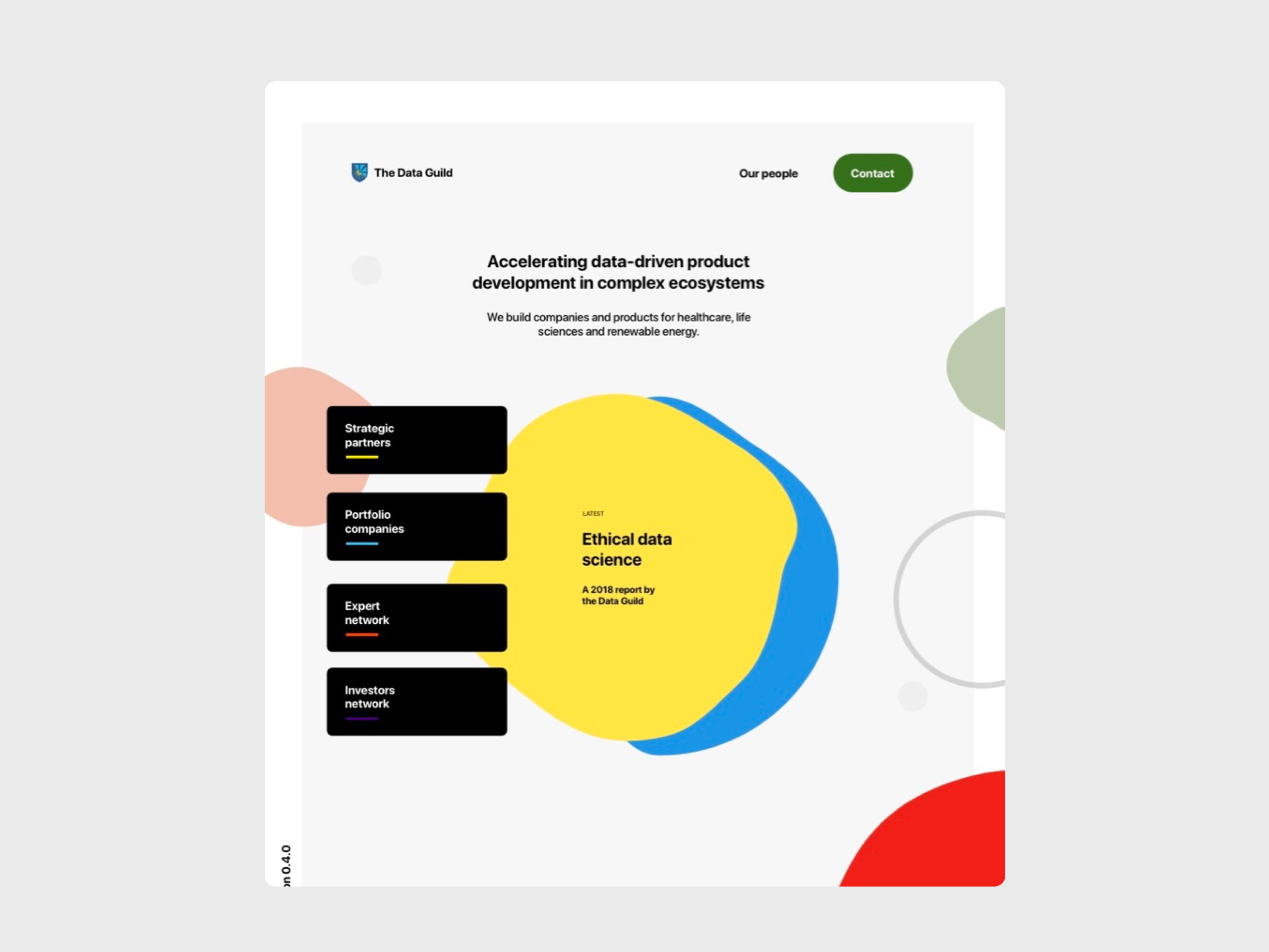 In 2018 I led an update of the company's identity and web presence. We positioned the Guild with our combination of core values and strategic assets.